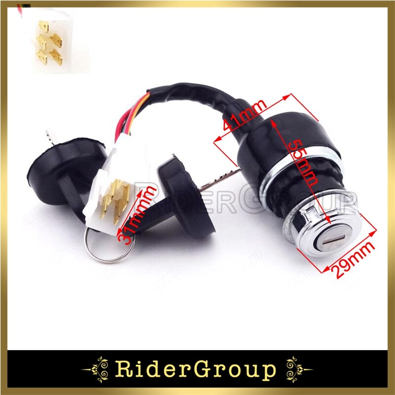 5 Wire On Off Stop Kill Ignition Key Switch For Chinese UTV Dune Buggy Go Kart