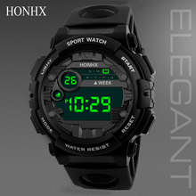 Honhx Luxe Heren Digitale Led Horloge Datum Sport Mannen Outdoor Elektronische Horloge Casual Sport Led Horloges Relogio Digitale