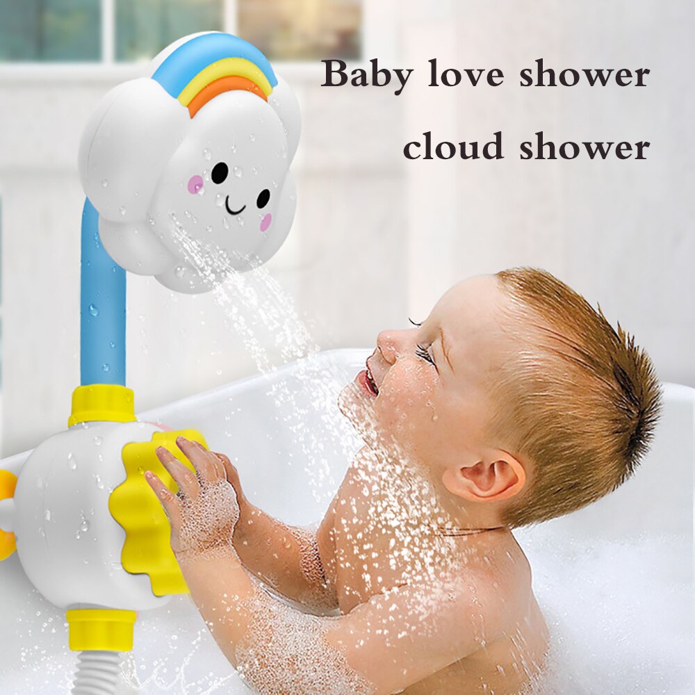 Voor Kinderen Cloud Rainbow Babybadje Speelgoed Kinderen Water Speelgoed Waterval Bad Douches Baden Zuignap Sukkels Spray Games