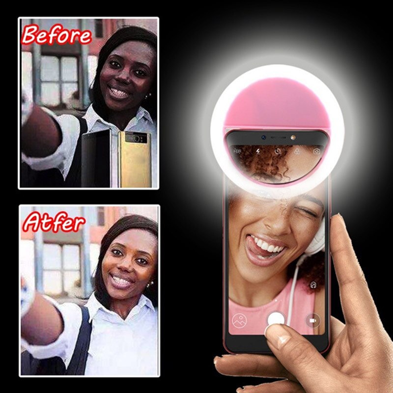Portable LED Camera Selfie Led Ring Light 3 Level Brightness With Clip Luminous Ring Light For iPhone 12 Pro Max Xiaomi Samsung