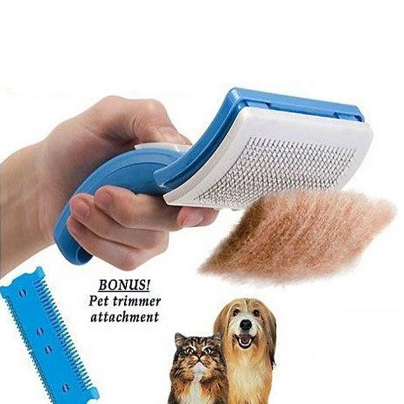 Pet Hair Remover Roller Hond Kat Haar Borstel Verwijderen Hond Kat Haar Grooming Zelfreinigende Vergieten Kam Huisdier trimmer