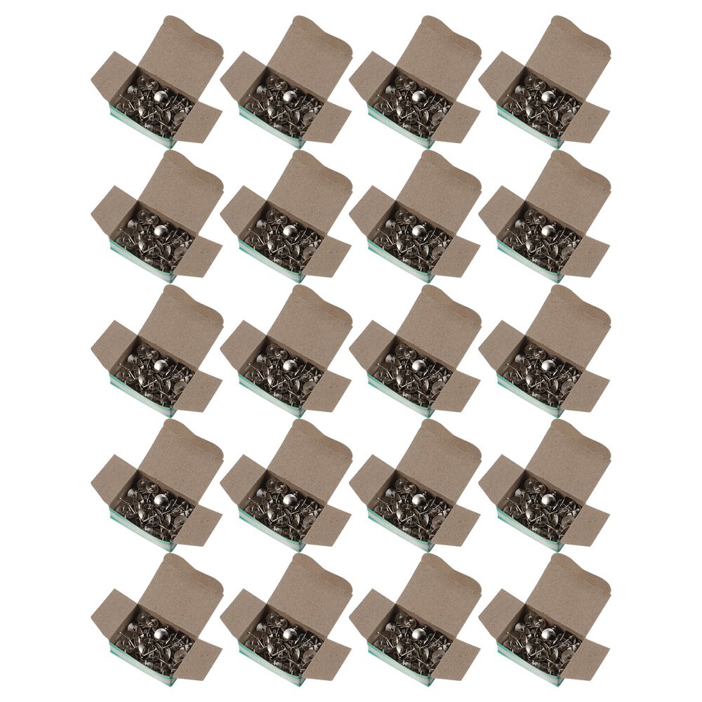 20 Boxes of Flat Push Pin Round Head Pin Office Thumbtack Iron Drawing Pin