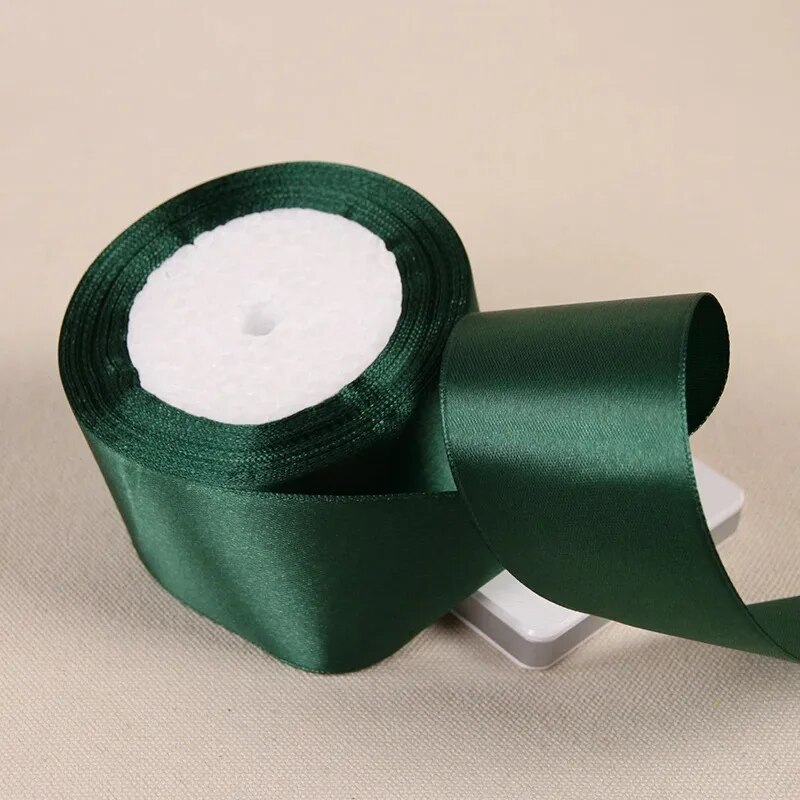 25Yards/Roll 50mm Satin Ribbons Wedding Wrapping Ribbons Bow for DIY Crafts Polyester Christmas Home Decor Accessories Tape