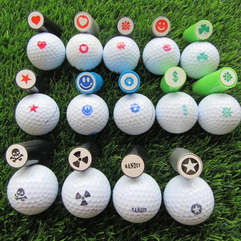 1Pcs Professionele Golfbal Stamper Marker Tool Sneldrogend Duurzaam Langdurige Diverse Patronen Golf Ballen Gereedschappen Sport