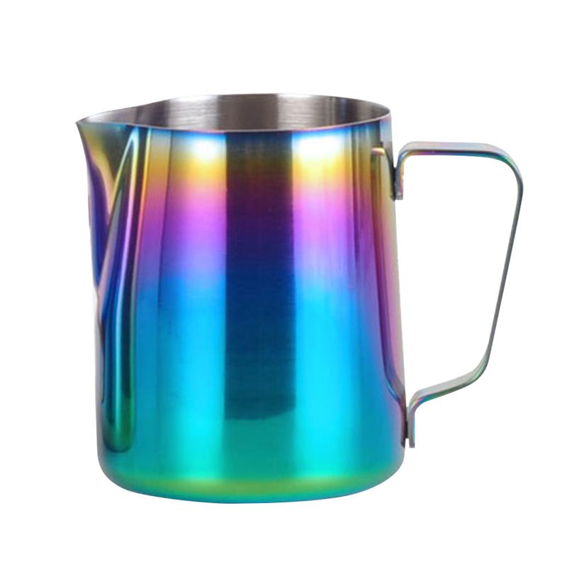 1Pc 350ml Milk Cup Coffee Frothing Cup Latte Art tool Premium Milk Frothing Pitcher Latte Art Cup For Cafe Home Bakery: 600ml Colorful