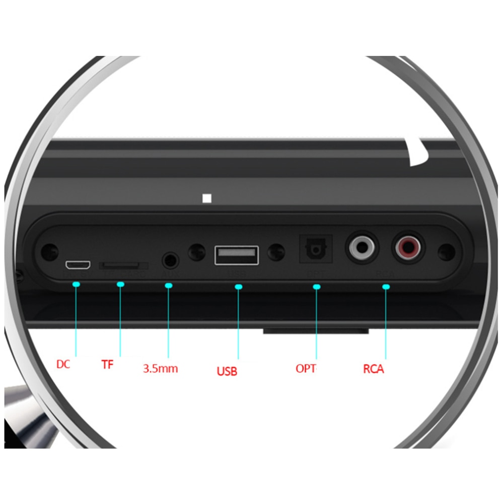 FM Radio 3D Surround HIFI Wireless Remote Control TV Wall Mounted Deep Bass Audio Bluetooth Speaker USB Stereo Home Theater