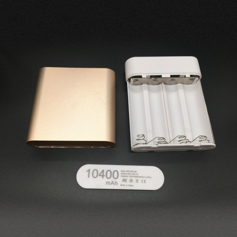 Cor Aleatoriamente DIY 4X18650 Baterias de Banco de Potência Caso Shell Box Para Carregador de Telefone 10400 mah banco de Potência Da Bateria tampa Da Caixa de armazenamento