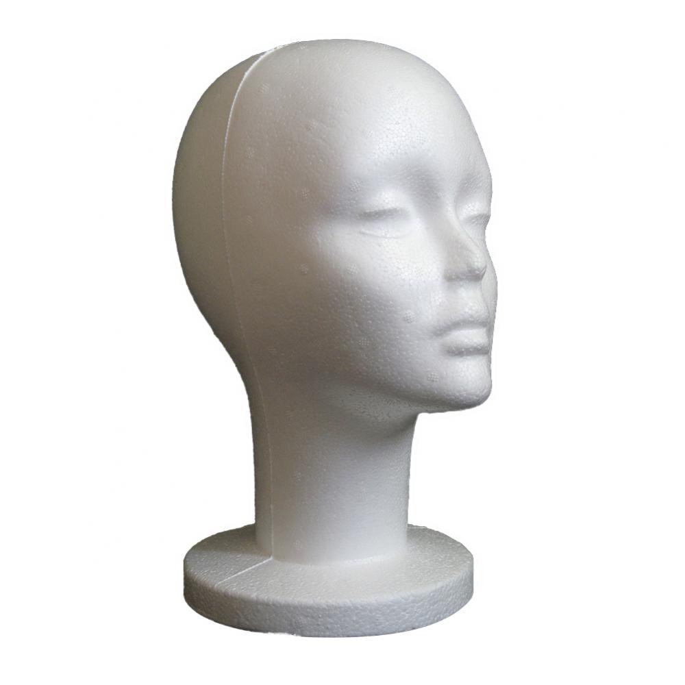 Tête De Mannequin En Mousse Pour Présentation Chapeaux, Perruques, Casquettes