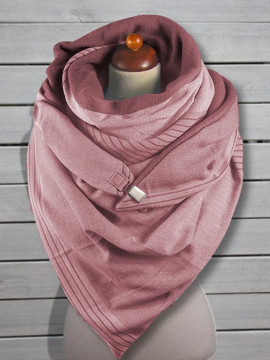 Casual Thick Warm Shawl Scarf Solid Color Triangle Wraps: W49-RO