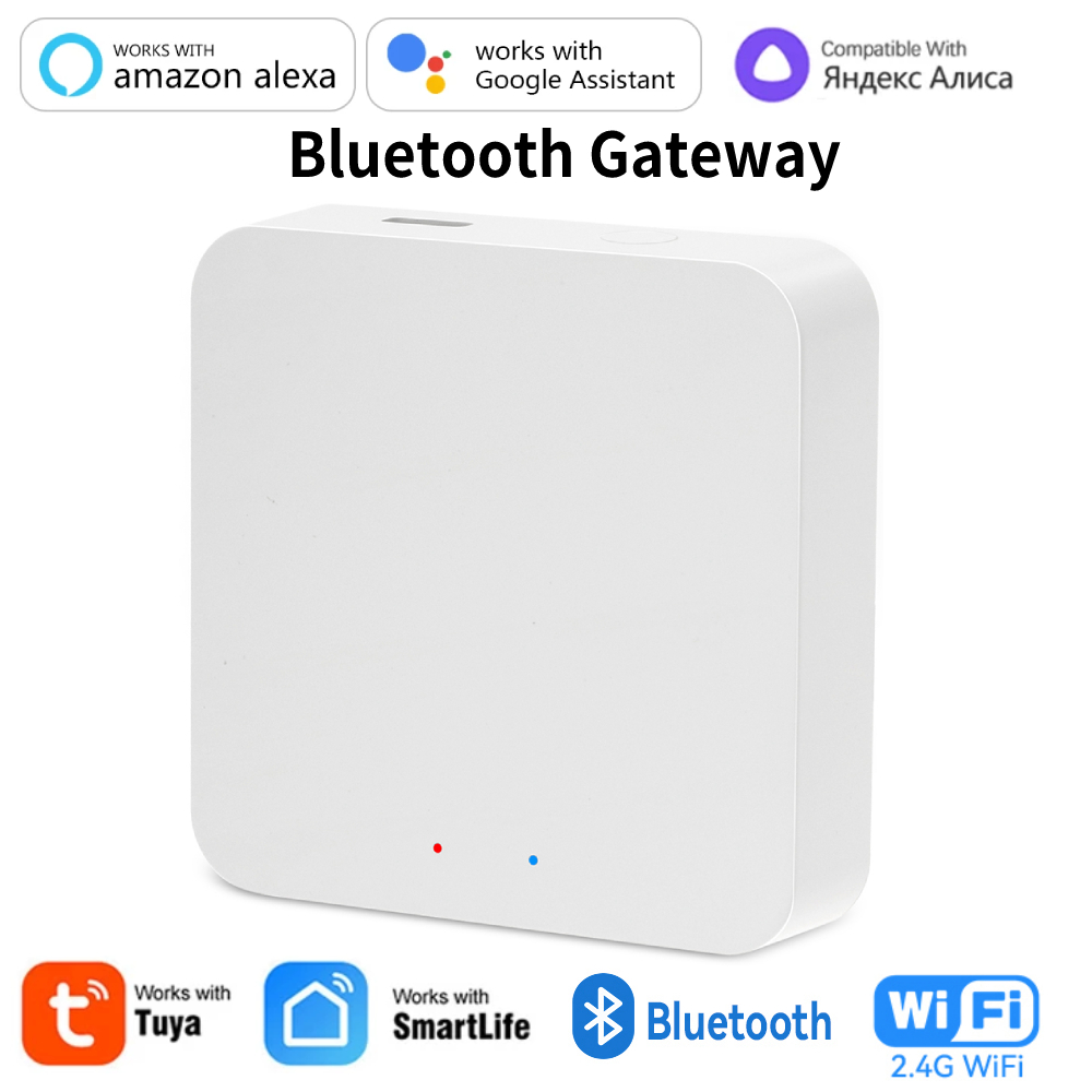 Tuya ZigBee – Hub passerelle multimode pour maison intelligente, pont WiFi, maille Bluetooth, télécommande Smart Life, fonctionne avec Alexa Google Alice: Gris clair