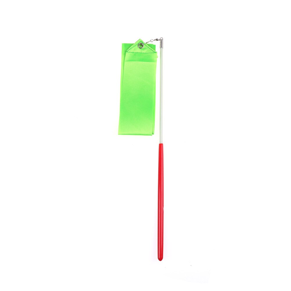2 m fita de dança profissional colorido ginásio fitas rítmica arte ginástica ballet streamer giratório vara para ginásio formação: green