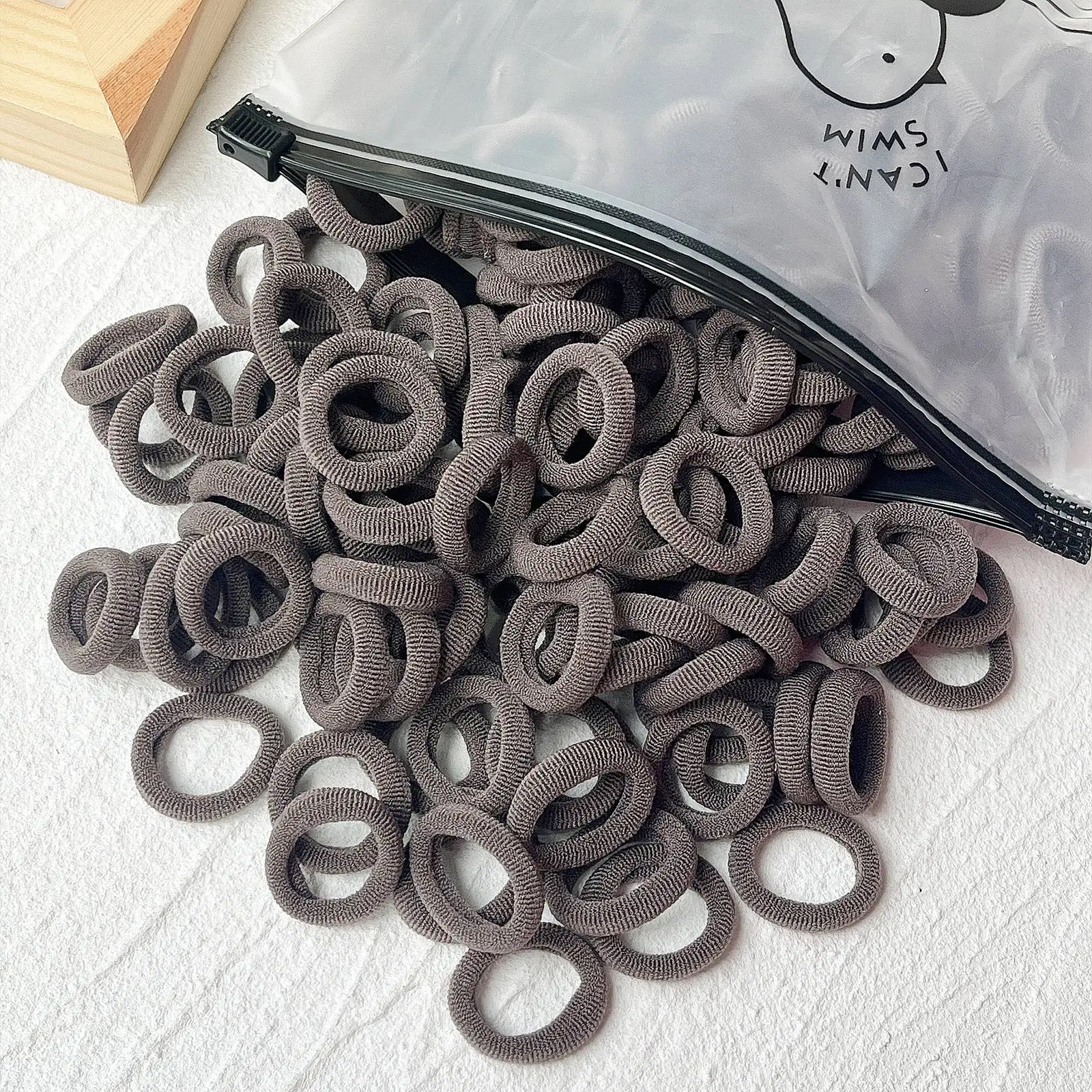 20/50/100 Uds. Lazos elásticos básicos coloridos de nailon para el cabello para niñas, coleta para sujetar, banda de goma, accesorios para el cabello para niños