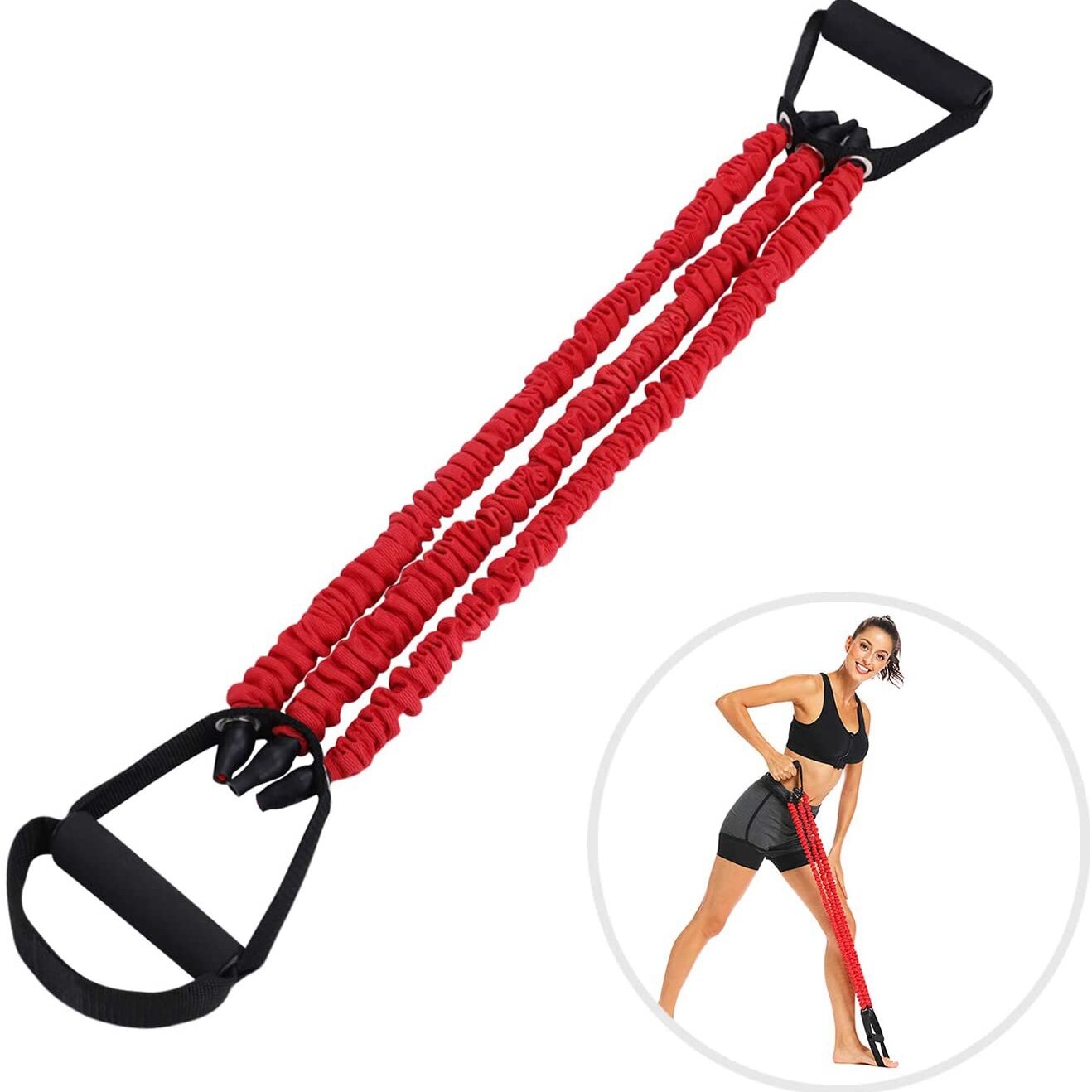 ÜSpund Bands Brust Arm Expander Drei Rohr Fitness Seil Heimat Fitnessstudio trainieren Festigkeit Körper Muskel Ausbildung Ausrügestochen