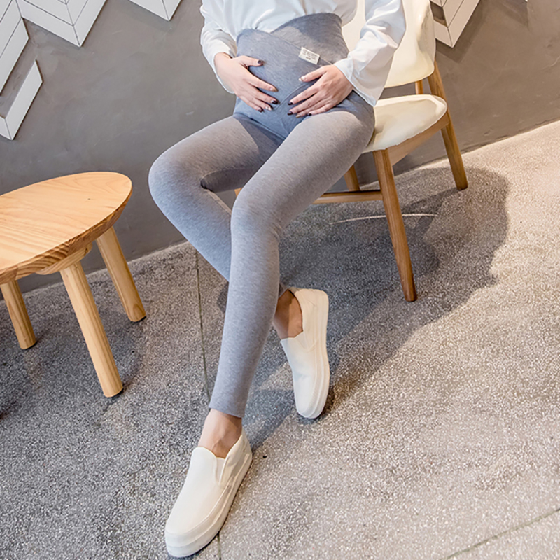Graviditets leggings mavestøttetøj til gravide gravide leggings strikkede bukser skinny pants 28% off