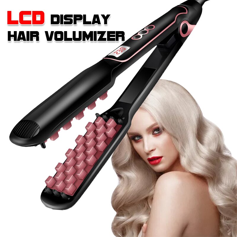 Neue Haar Eisen Mais Lockiges Styling Welle Eisstockschießen Eisen Crimpen Haar Bügeleisen Crimper Werkzeug Volumizing Haar Curler Wellen Für Haar