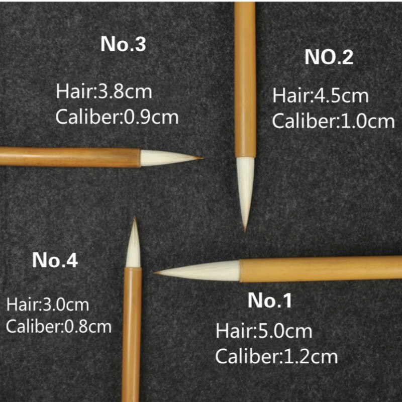 4pcs/set Chinese Calligraphy Brush Adult Multiple Hair Brush Pen Set Caligrafia Tinta China Chinese Calligraphy Writing Brushes