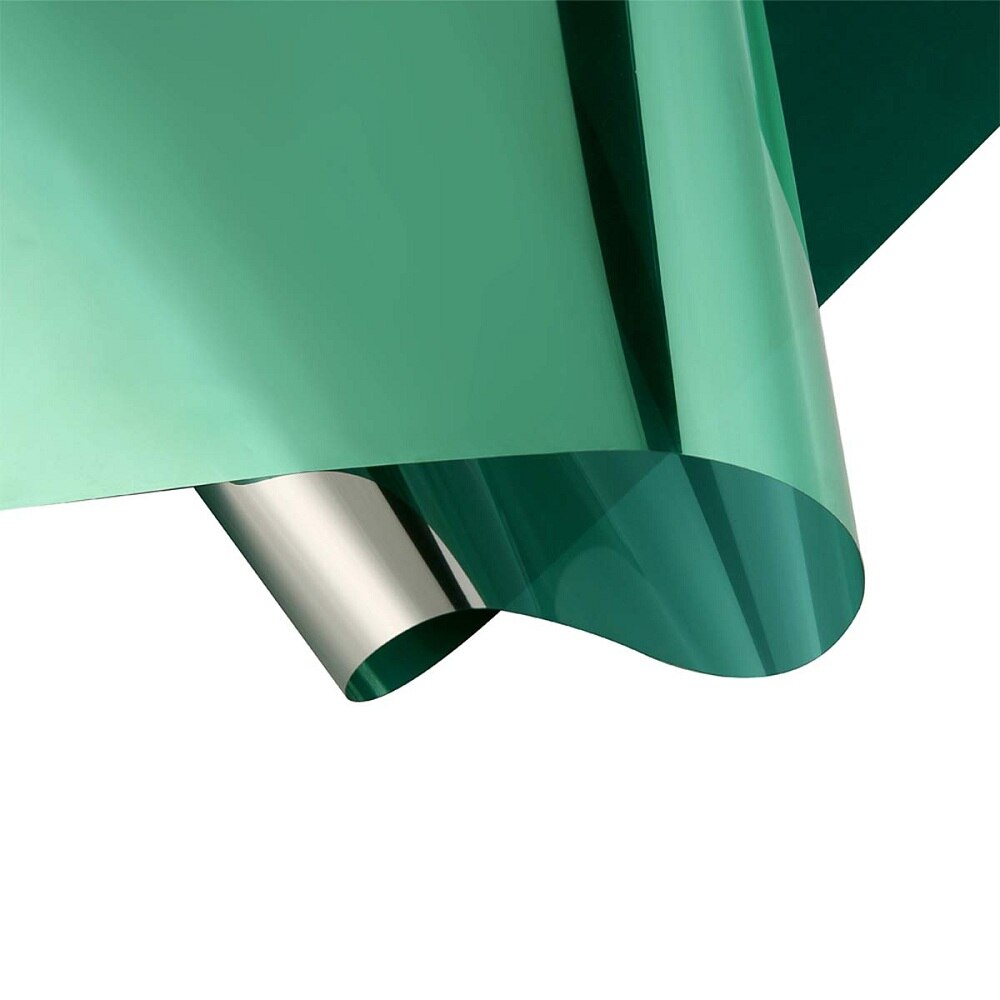 8m Länge Grün Silber Thermische Isolierung Glas Aufkleber Dekorative Anti-Uv Eine Möglichkeit Spiegel Eine Möglichkeit Perspektive Abnehmbare Film