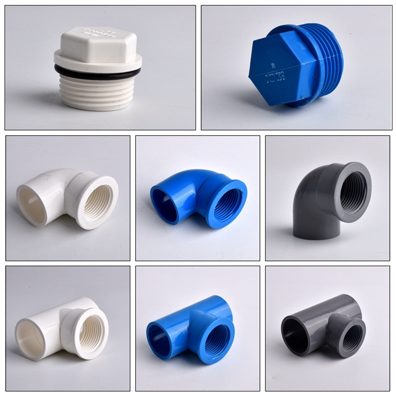 1/2 "3/4" 1 "Binnendraad Tot 20-32mm PVC Elleboog Pijp Connector Eindkap, aquarium Aquarium Tuin Watering Tee Buis Gezamenlijke Fittings