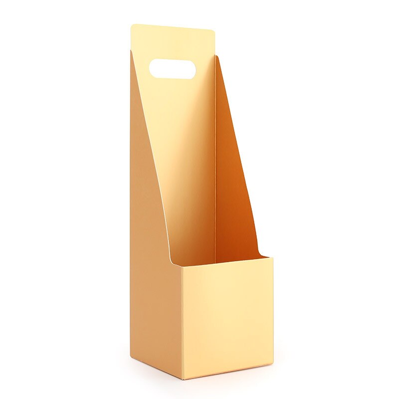 Waterproof Folding Portable Kraft Paper Flower Basket For Flower Shop Packaging Valentine’S Day Father’S Day Birthday: gold