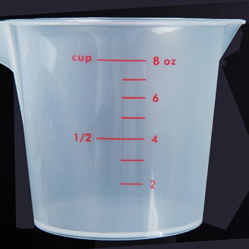 250ML Clear Plastic Graduated Measuring Cup for Baking Beaker Liquid Measure JugCup Container