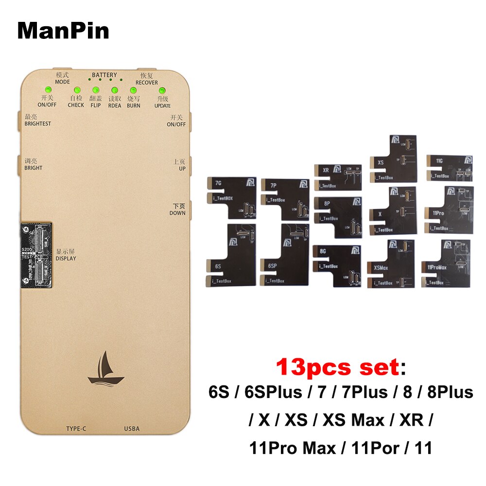 Testeur d'écran LCD DL S200, pour iPhone 11Pro MAX XS X 8 7 6S Plus, capteur de lumière ambiante, True Tone, 3D Touch