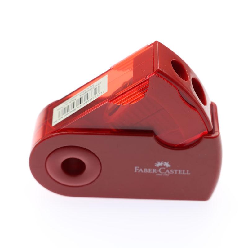 Double Hole Pencil Sharpener Sharpener Artist Writing And Drawing Soluble Color Pencil Sharpener: Red