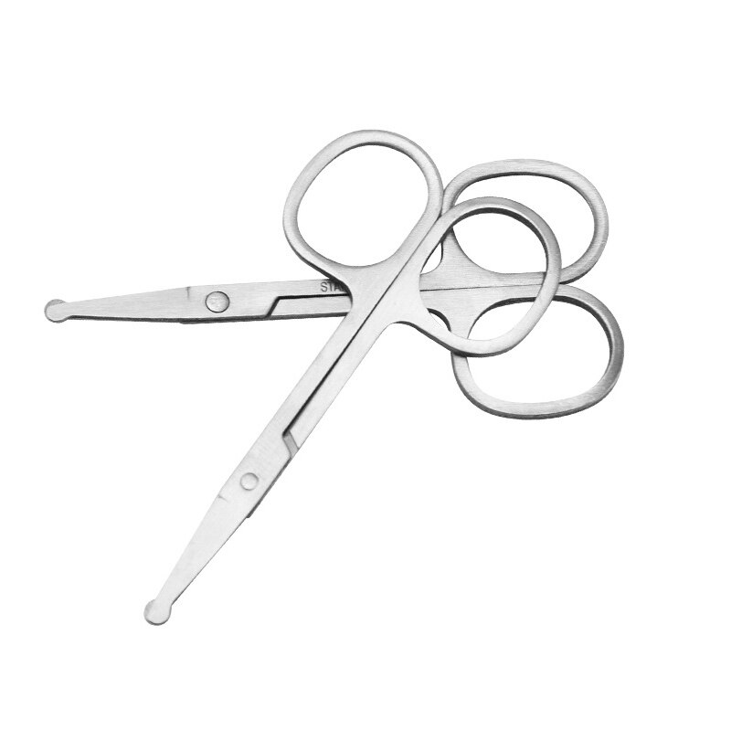 Ciseaux de coiffure pour le nez, en acier inoxydable, léger, à pointe ronde, tondeuse de beauté, ergonomique, coupe-cheveux pour le nez