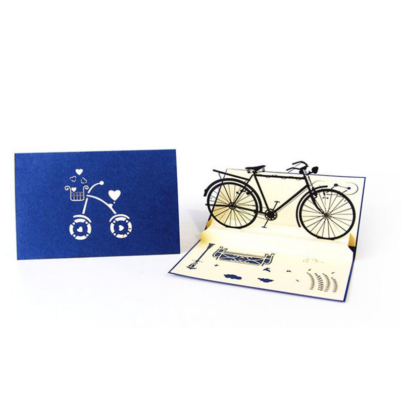 3D Up Cards Handmade Bicycle Happy Birthday Thank You Christmas Halloween 50JD