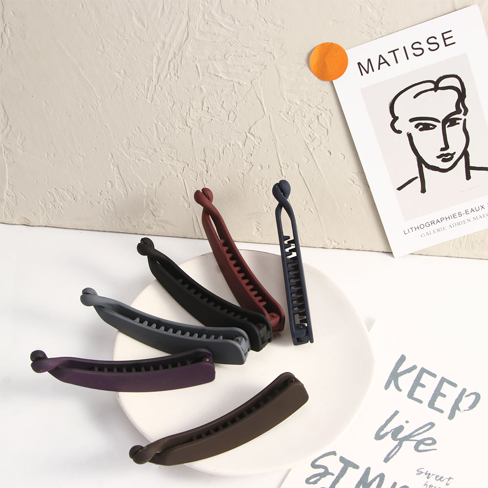 Pinzas de pelo para mujer, 1 Uds., Color sólido, esmerilado, bananas, pinzas de pelo para mujer, pasadores para el pelo, accesorios para el cabello