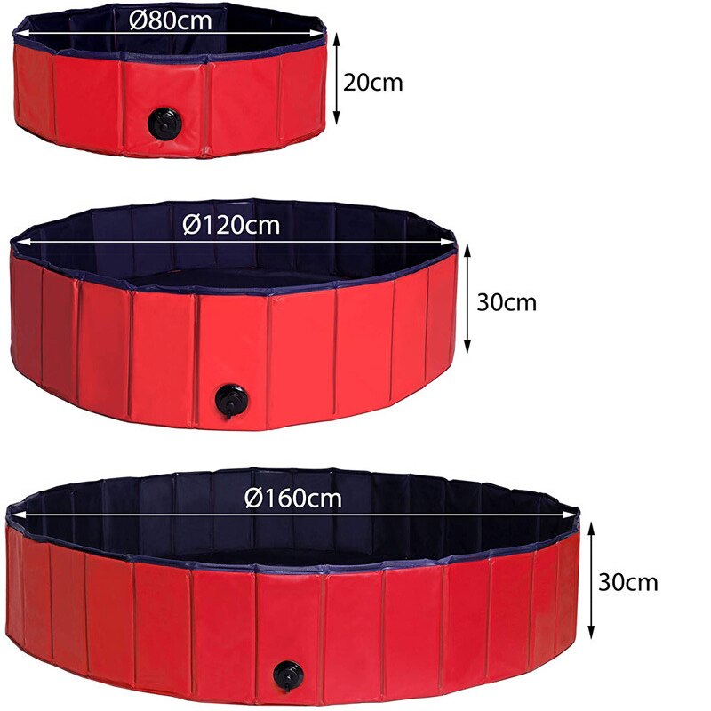 Piscina plegable en piscina para perros y gatos, bañera para mascotas,