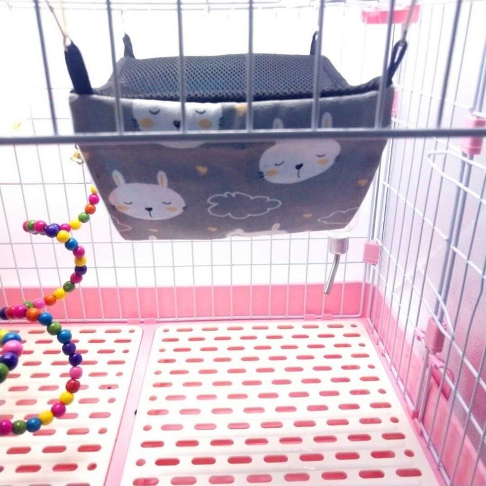 Hamster Squirrel Hammock Small Animals Summer Autumn Breathable Durable Canvas Double Layer Hanging Sleeping Cages Pet Supplies