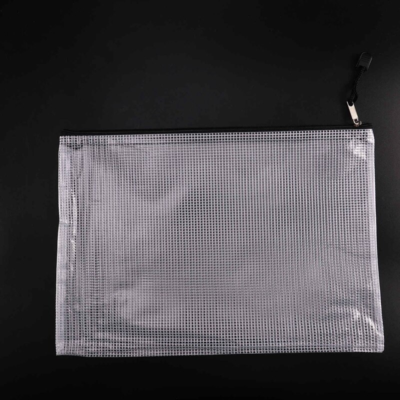 15 Pack Mesh Zipper Pouch Document Bag A4 Waterproof Document Pouch for School Office Supplies, Cross Stitch Organizing Storage