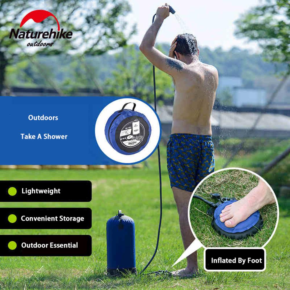 Outdoor Inflatable Shower Pressure Shower Water Bag Portable Camp Showe