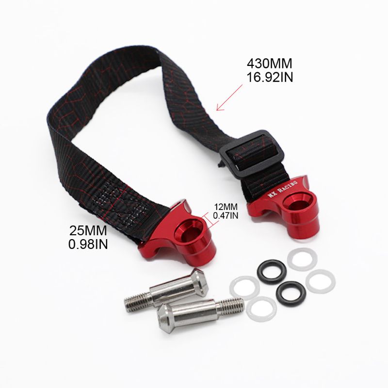 1Set Motorcycle Rescue Trailer Belt Kits Durable Nylon Metal Strap with Screws for Dirt Bikes Accessories