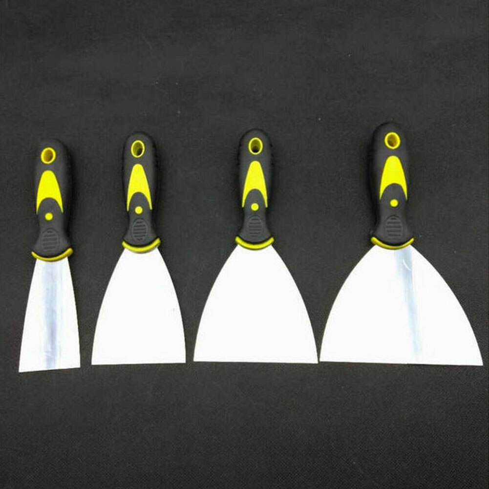 4pcs/set Cleaning Metal Scraper Putty Shovel Plaster Scraping Reusable Thickened Wallpaper Manual DIY Drywall Finishing Decals