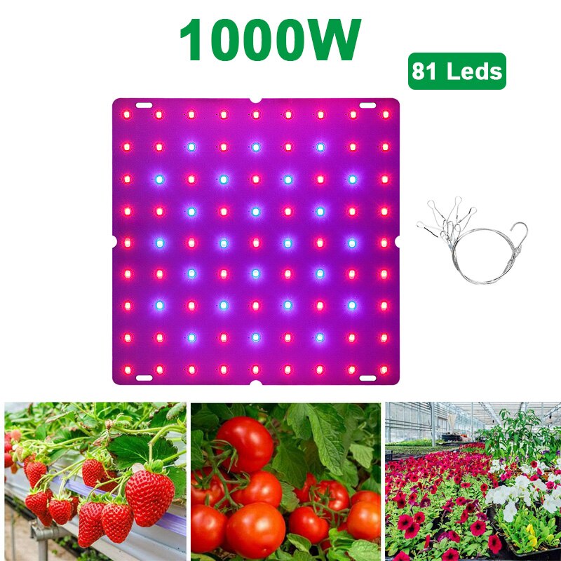 2000w crescer luz led espectro completo lâmpada 1500w 1000 led planta lâmpada estufas indoor phyto lâmpada crescer tenda eua ue reino unido plug: Type 1-1000W-81Leds / US Plug