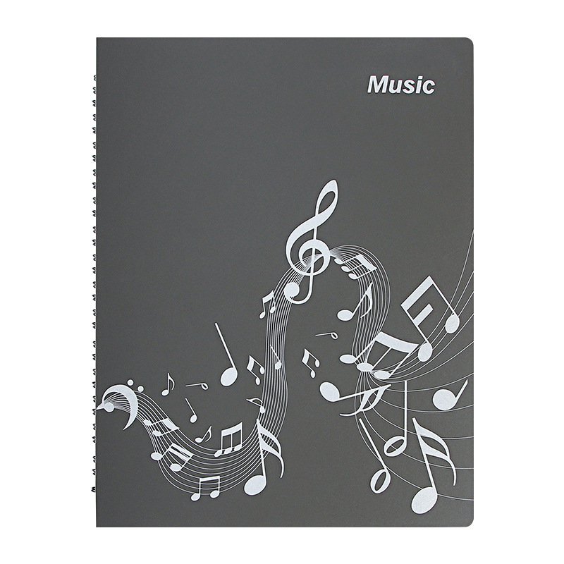 40 Pagina &#39;S A4 Multi-layer Muziek Score Coil Map Praktijk Piano Vellen Papier Document Organizer: Grey