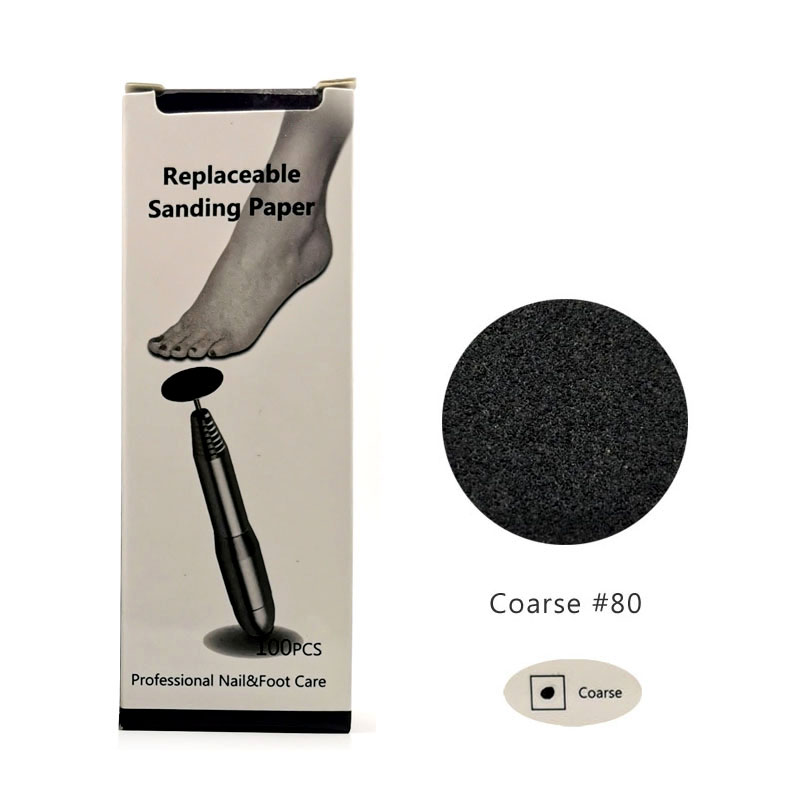 HYTOOS 100 pezzi di carta abrasiva sostituibile con discoteca 25mm carta vetrata per pedicure accessori per punte da trapano per unghie strumento per calli del piede del salone