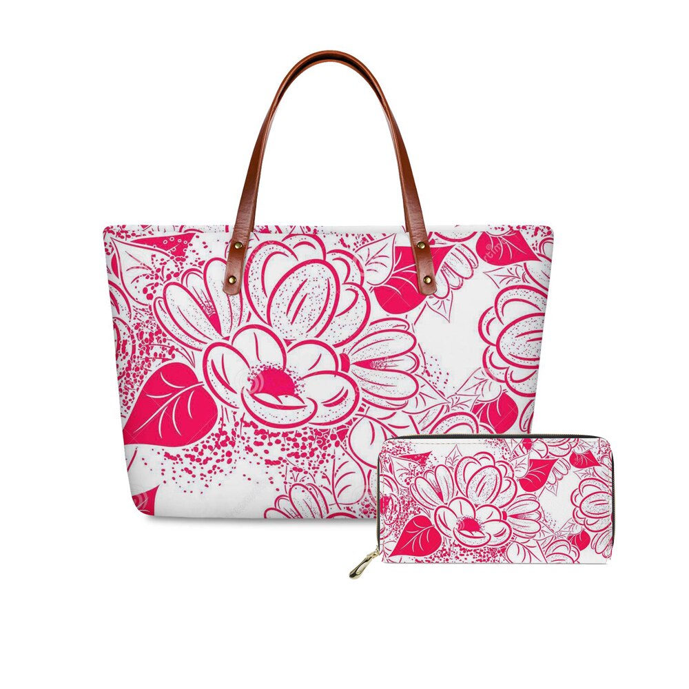 2 pz/set modalità Personalizzata Donne Borse Polinesiana Tradizionale Tribale Del Modello di Lusso di Disegno Borse A Spalla Per La donna Casual Della Borsa Della Borsa: z023