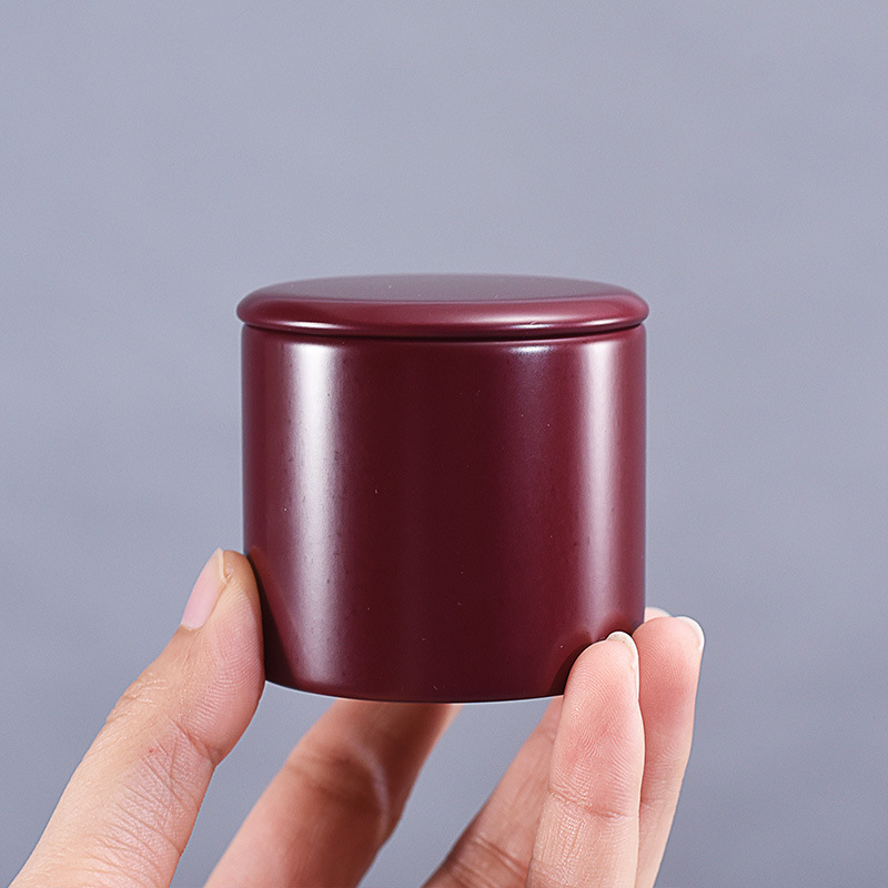 Small Metal Sealed Tea Box Caddy Round Tinplate Portable Travel Universal Tea Container Tea Coffee Spices Sugar Storage Jars: Style 6