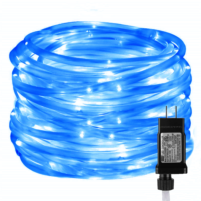 LED Lyskæde - 10M/30M/50M - Til Indendørs og Udendørs Dekoration - 8 Tilstande - Lav Spænding - Vandtæt: Blå / 8w / Os stik