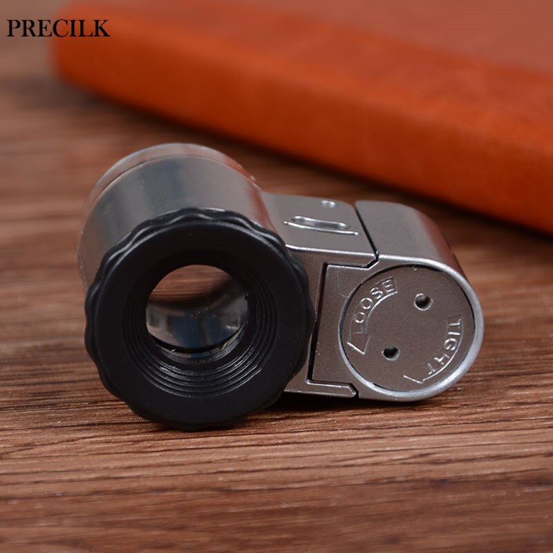 2 LED 1UV Light 50X Handheld Microscope Magnifier Small Loupe Mirror Magnifying Glasses Jewelry Antique Calligraphy and Painting