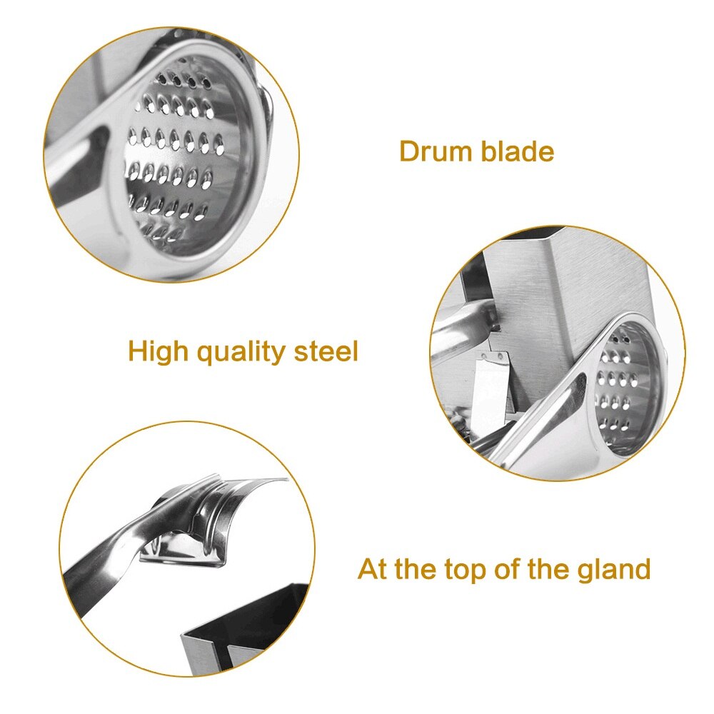 1PC Rotary Cheese Grater Butter Knife Hand Grated Chocolate Ginger Shredded Garlic Coffee Bean Grinder Kitchen Baking Tools