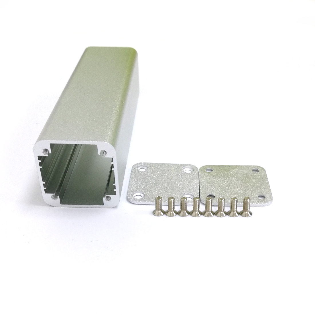 Aluminum Alloy Shell Electrical Project Enclosure Small Power Case DIY 32*32*100mm Silver