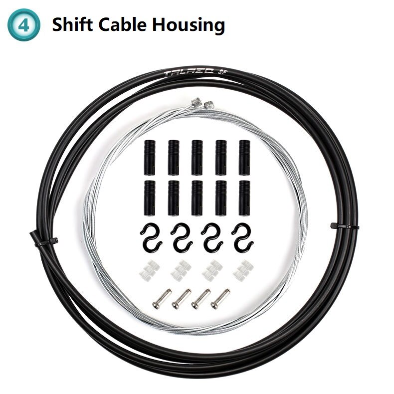 Cycling Bicycle Shift & Brake Cable Housing Set Mountain Bike Road Bicycle Brake & Shifter Cable Housing: Black - Shift Set