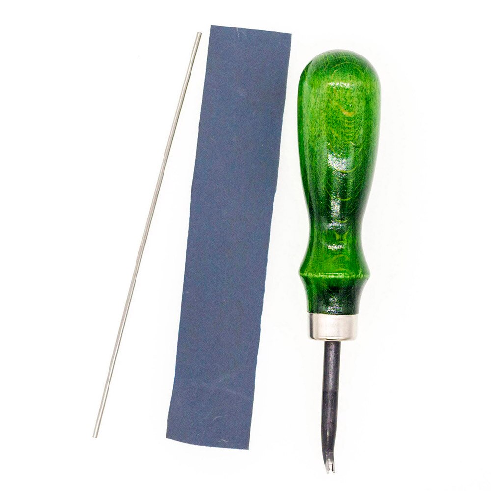 Green handle 5 type Leather craft Edge Skiving Beveler Leather DIY Tool