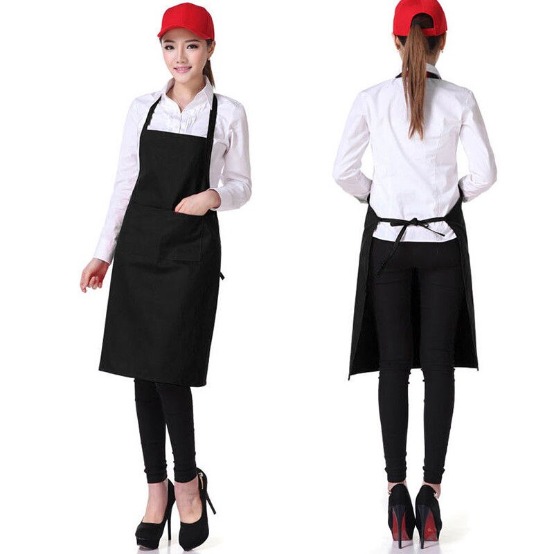 Delantal de cocina Unisex, mantel de 9 colores para trabajo de Catering, Barista, barman, Chef, barbacoa, uniforme de Catering, 1 ud.