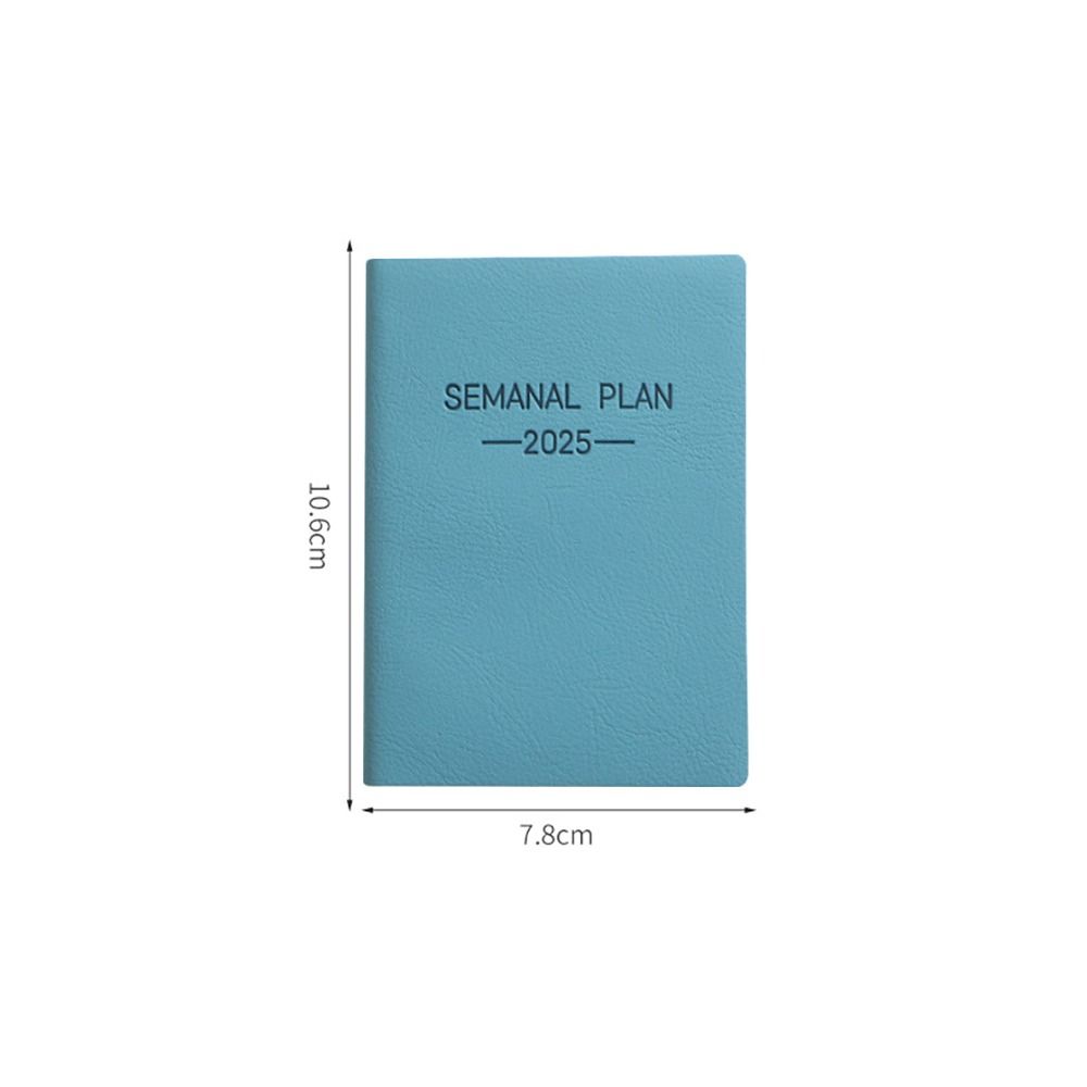 minimalistisch isches a5 2025 Agenda Buch mit Kalender zu tun Liste a5 Notizbuch Spanisch Morandi Farbe 2025 Planer Notizbuch Schul büro