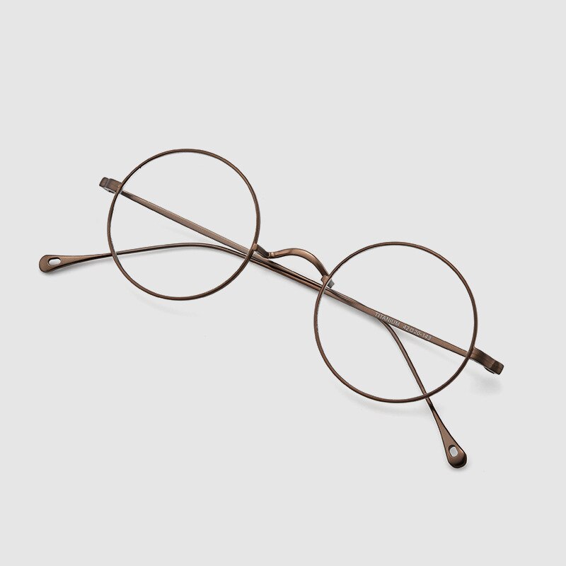 Gafas japonesas hechas a mano para hombre y mujer, lentes clásicas pequeñas y redondas de titanio, montura ultraligera, Retro, para miopía, nuevas