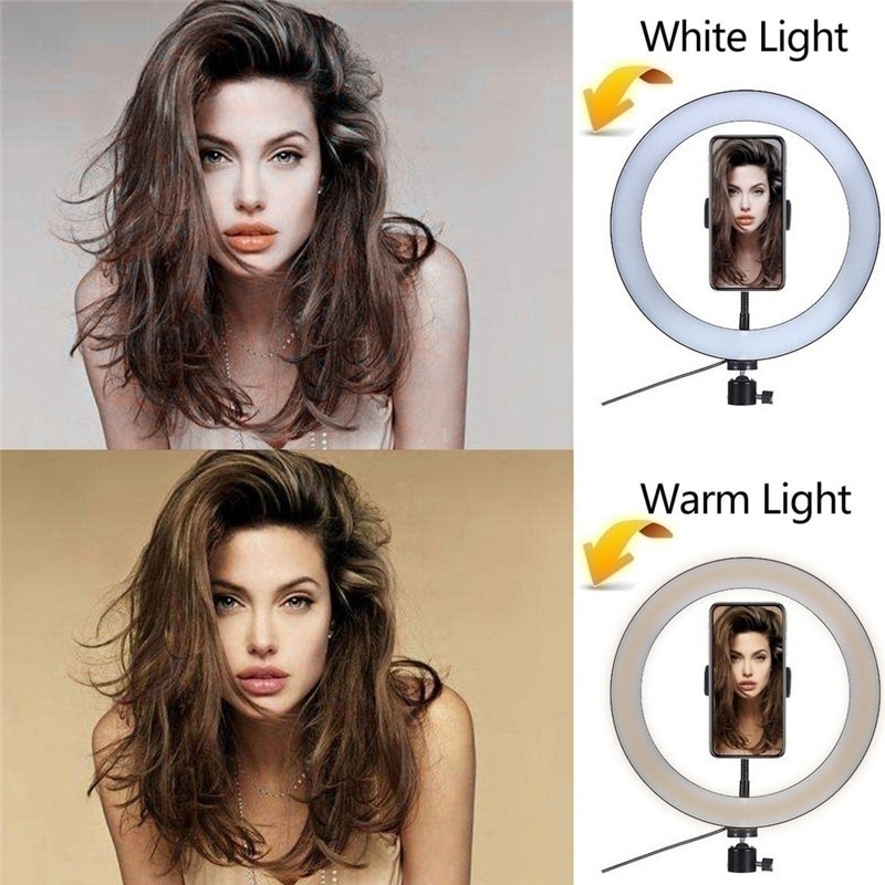16/26cm Led Ring Light Tripod Light Led Ring Light with Stand Photography LED Selfie with Tripod Ring Fill Light